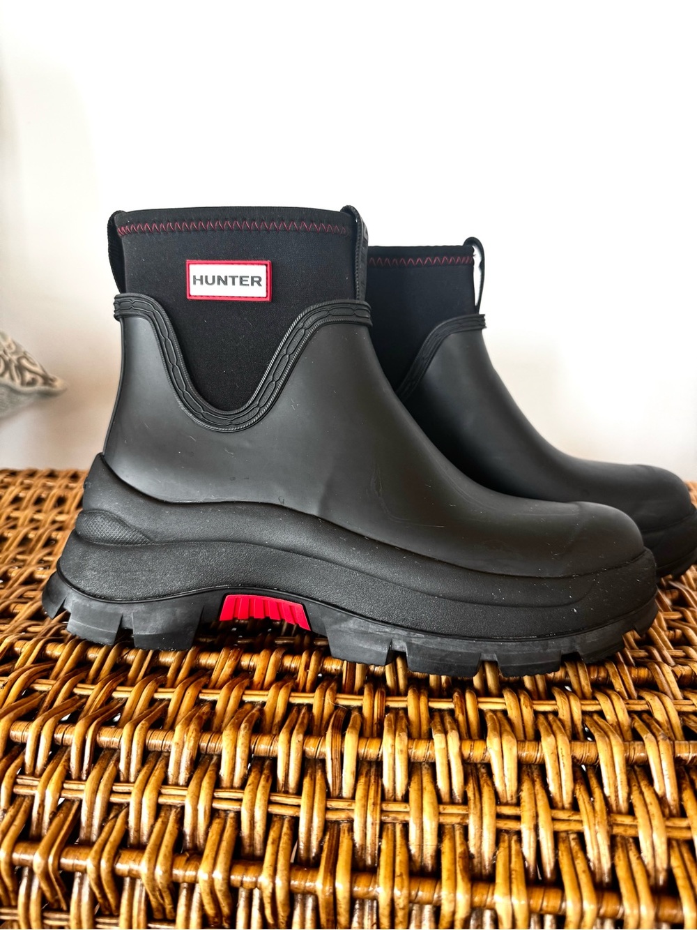 Free People Hunter Eloise Lug Sole Black Waterproof Rain/Winter Boots - Picture 3 of 7